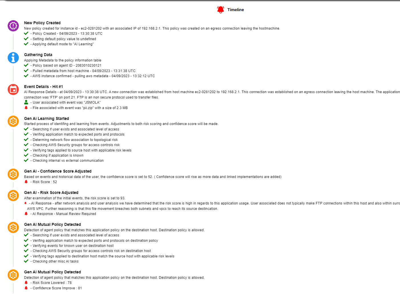 NSPM Analytics Dashboard for Policy Engine Events and AI-Driven Insights